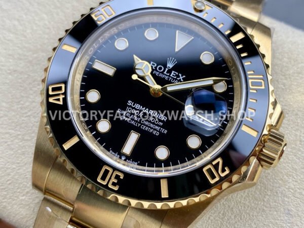 Clean Factory Rolex Submariner 126618LN 41mm Full Yellow Gold Black Dial