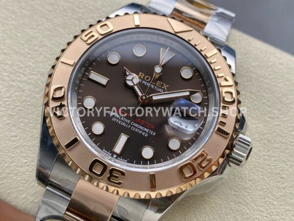 Clean Factory Rolex Yacht-Master 126621-0001 40mm Half Rose Gold Brown Dial (3) Clean Factory Rolex Yacht-Master 126621-0001 40mm Half Rose Gold Brown Dial