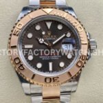 Clean Factory Rolex Yacht-Master 126621-0001 40mm Half Rose Gold Brown Dial (6) Clean Factory Rolex Yacht-Master 126621-0001 40mm Half Rose Gold Brown Super clone