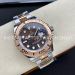 Clean Factory Rolex Yacht-Master 126621-0001 40mm Half Rose Gold Brown Dial (9) Clean Factory Rolex Yacht-Master 126621-0001 40mm Half Rose Gold Brown Dial