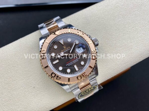 Clean Factory Rolex Yacht-Master 126621-0001 40mm Half Rose Gold Brown Dial (9) Clean Factory Rolex Yacht-Master 126621-0001 40mm Half Rose Gold Brown Dial