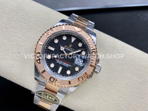 Clean Factory Rolex Yacht-Master 126621-0002 40mm Half Rose Gold Black Dial (5) Clean Factory Rolex Yacht-Master 126621-0002 40mm Half Rose Gold Black Dial