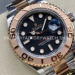 Clean Factory Rolex Yacht-Master 126621-0002 40mm Half Rose Gold Black Dial (8) Clean Factory Rolex Yacht-Master 126621-0002 40mm Half Rose Gold Black Dial
