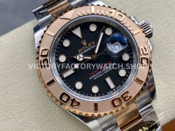 Clean Factory Rolex Yacht-Master 126621-0002 40mm Half Rose Gold Black Dial (8) Clean Factory Rolex Yacht-Master 126621-0002 40mm Half Rose Gold Black Dial