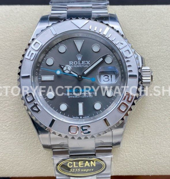 Clean Factory Rolex Yacht-Master 126622-0001 40mm Platinum Bezel Grey Dial (2) Clean Factory Rolex Yacht-Master 126622-0001 40mm Platinum Bezel Grey Dial Super clone