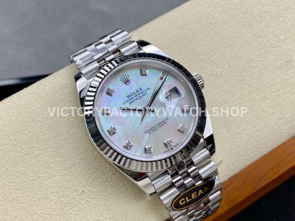 Clean factory Rolex Datejust 126334-0020 41mm Full 904L Diamond Mope Mother Of Pearl Dial Jubilee (1) Clean factory Rolex Datejust 126334-0020 41mm Full 904L Diamond Mope Mother Of Pearl Dial Jubilee