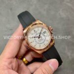 Noob Factory Rolex Sky-Dweller 336235-0003 42mm Rose Gold Oysterflex White Dial