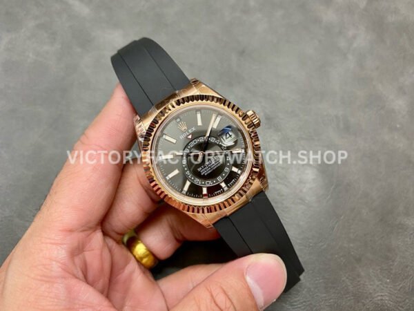 Noob Factory Rolex Sky-Dweller 336235-0004 42mm Rose Gold Oysterflex Grey Dial (3) Noob Factory Rolex Sky-Dweller 336235-0004 42mm Rose Gold Oysterflex Grey Dial