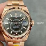 Noob Factory Rolex Sky-Dweller 336235 42mm Full Rose Gold Grey Dial (4) Rolex Sky-Dweller 336935 replica case side
