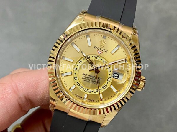 Noob Factory Rolex Sky-Dweller 336238-0001 42mm Yellow Gold Oysterflex Yellow Gold Dial (1) Noob Factory Rolex Sky-Dweller 336238-0001 42mm Yellow Gold Oysterflex Yellow Gold Dial