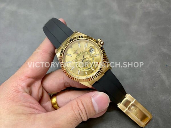 Noob Factory Rolex Sky-Dweller 336238-0001 42mm Yellow Gold Oysterflex Yellow Gold Dial (5) Noob Factory Rolex Sky-Dweller 336238-0001 42mm Yellow Gold Oysterflex Yellow Gold Dial