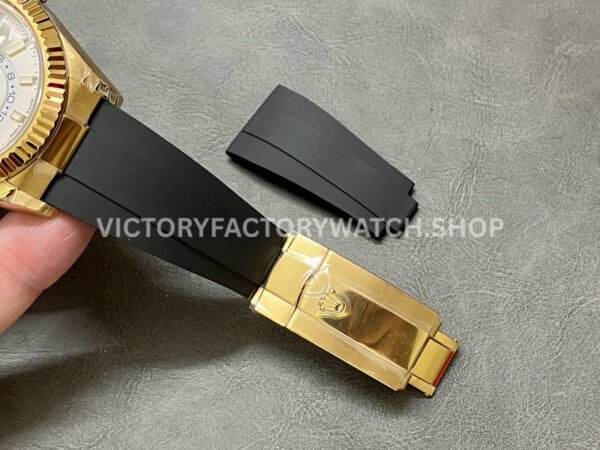 Noob Factory Rolex Sky-Dweller 336238-0003 42mm Yellow Gold Oysterflex White Dial (7) Noob Factory Rolex Sky-Dweller 336238-0003 42mm Yellow Gold Oysterflex White Dial