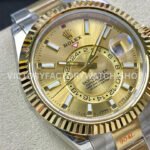 Noob Factory Rolex Sky-Dweller 336933-0001 42mm Half Yellow Gold Champagne Dial