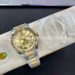 Noob Factory Rolex Sky-Dweller 336933-0001 42mm Half Yellow Gold Champagne Dial