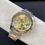 Noob Factory Rolex Sky-Dweller 336933-0001 42mm Half Yellow Gold Champagne Dial
