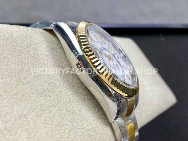 Noob Factory Rolex Sky-Dweller 336933-0005 42mm Half Yellow Gold White Dial (3) Noob Factory Rolex Sky-Dweller 336933-0005 42mm Half Yellow Gold White Dial