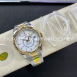 Noob Factory Rolex Sky-Dweller 336933-0005 42mm Half Yellow Gold White Dial (4) Noob Factory Rolex Sky-Dweller 336933-0005 42mm Half Yellow Gold White Dial