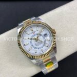 Noob Factory Rolex Sky-Dweller 336933-0005 42mm Half Yellow Gold White Dial (5) Noob Factory Rolex Sky-Dweller 336933-0005 42mm Half Yellow Gold White Dial