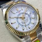 Noob Factory Rolex Sky-Dweller 336933-0005 42mm Half Yellow Gold White Dial (8) Noob Factory Rolex Sky-Dweller 336933-0005 42mm Half Yellow Gold White Dial