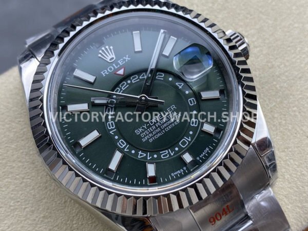 Noob Factory Rolex Sky-Dweller 336934-0001 42mm Full 904L Green Dial (3) Noob Factory Rolex Sky-Dweller 336934-0001 42mm Full White Gold Green Dial