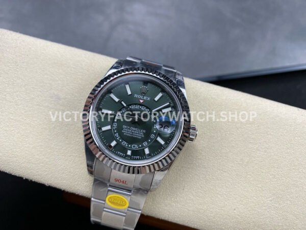 Noob Factory Rolex Sky-Dweller 336934-0001 42mm Full 904L Green Dial (5) Noob Factory Rolex Sky-Dweller 336934-0001 42mm Full White Gold Green Dial