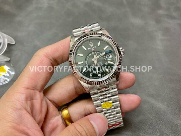 Noob Factory Rolex Sky-Dweller 336934-0002 42mm Full White Gold Green Dial (3) Noob Factory Rolex Sky-Dweller 336934-0002 42mm Full White Gold Green Dial Jubilee