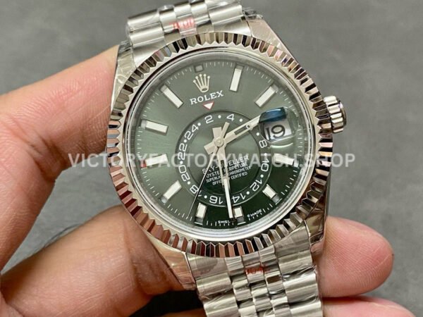 Noob Factory Rolex Sky-Dweller 336934-0002 42mm Full White Gold Green Dial (4) Noob Factory Rolex Sky-Dweller 336934-0002 42mm Full White Gold Green Dial Jubilee