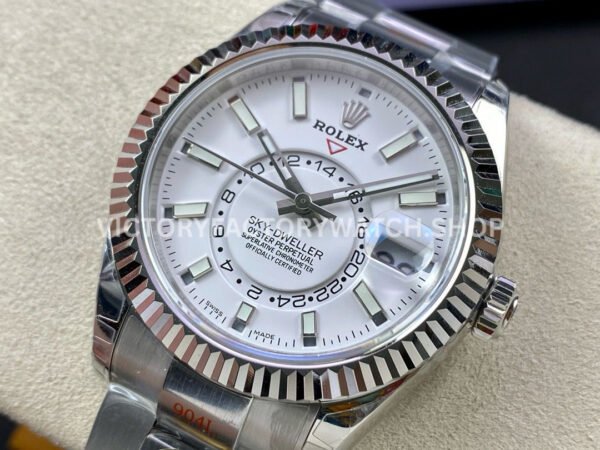 Noob Factory Rolex Sky-Dweller 336934-0003 42mm Full 904L White Dial (9) Noob Factory Rolex Sky-Dweller 336934-0003 42mm Full 904L White Dial