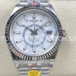 Noob Factory Rolex Sky-Dweller 336934-0004 42mm Full 904L White Dial Jubilee (3) Rolex Sky-Dweller 336934 replica watch side view