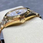 Noob Factory Rolex Sky-Dweller 336938-0006 42mm Full Yellow Gold White Dial Jubilee