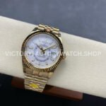 Noob Factory Rolex Sky-Dweller 336938-0006 42mm Full Yellow Gold White Dial Jubilee