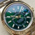 Noob Factory Rolex Sky-Dweller 336938-0007 42mm Yellow Gold Green Dial