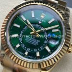 Noob Factory Rolex Sky-Dweller 336938-0007 42mm Yellow Gold Green Dial