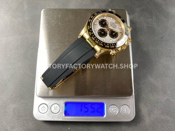 QF Factory Counterweight Rolex Daytona 116518LN-0076 40mm Yellow Gold Oysterflex Meteorite Dial