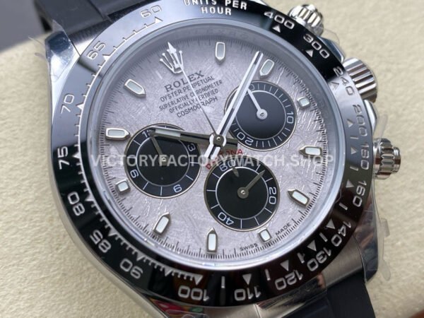 QF Factory Counterweight Rolex Daytona 116519LN-0038 40mm White Gold Oysterflex Meteorite Dial