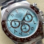 QF Factory CounterWeight Rolex Daytona 126506-0004 40mm Full Platinum Arabic Numerals Ice Blue Dial