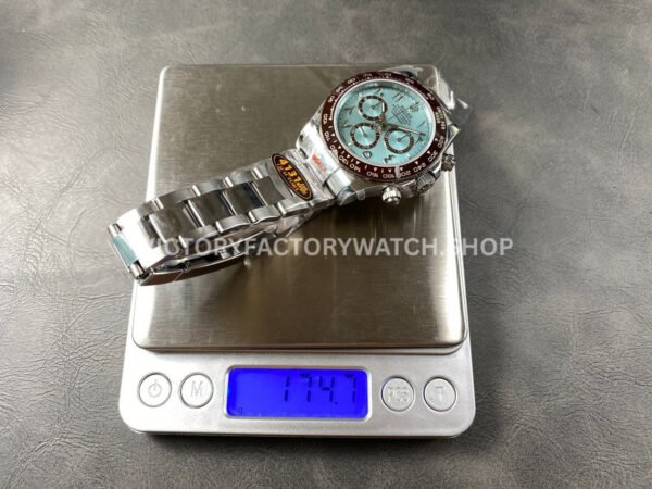 QF Factory CounterWeight Rolex Daytona 126506-0004 40mm Full Platinum Arabic Numerals Ice Blue Dial
