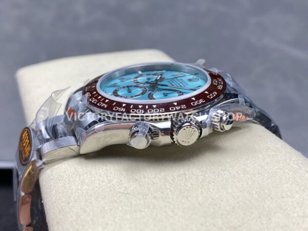 QF Factory CounterWeight Rolex Daytona 126506-0004 40mm Full Platinum Arabic Numerals Ice Blue Dial