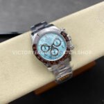 QF Factory CounterWeight Rolex Daytona 126506-0004 40mm Full Platinum Arabic Numerals Ice Blue Dial