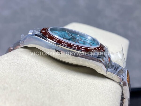 QF Factory CounterWeight Rolex Daytona 126506-0004 40mm Full Platinum Arabic Numerals Ice Blue Dial