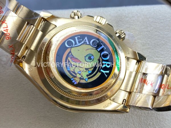 QF Factory CounterWeight Rolex Daytona 126508-0008 40mm Full Yellow Gold Green Dial