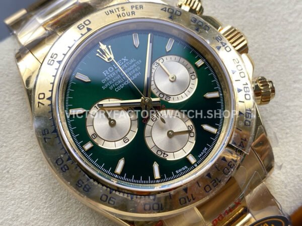 QF Factory CounterWeight Rolex Daytona 126508-0008 40mm Full Yellow Gold Green Dial
