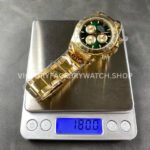 QF Factory CounterWeight Rolex Daytona 126508-0008 40mm Full Yellow Gold Green Dial
