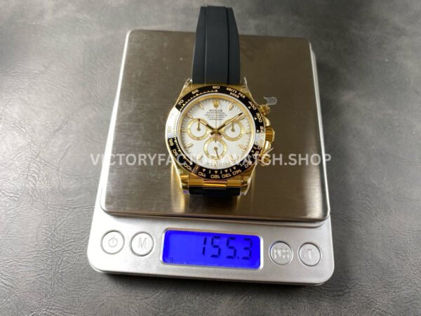 QF Factory CounterWeight Rolex Daytona 126518LN-0002 40mm Yellow Gold Oysterflex White Dial (4) QF Factory Counterweight Rolex Daytona 126518LN-0002 40mm Yellow Gold Oysterflex White Dial