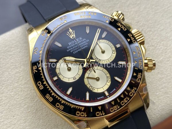 QF Factory CounterWeight Rolex Daytona 126518LN-0004 40mm Yellow Gold Oysterflex Black Dial (1) QF Factory Counterweight Rolex Daytona 126518LN-0004 40mm Yellow Gold Oysterflex Black Dial