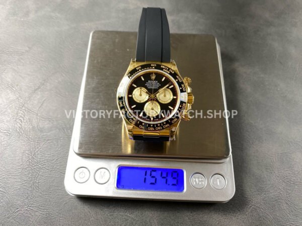 QF Factory CounterWeight Rolex Daytona 126518LN-0004 40mm Yellow Gold Oysterflex Black Dial (6) QF Factory Counterweight Rolex Daytona 126518LN-0004 40mm Yellow Gold Oysterflex Black Dial