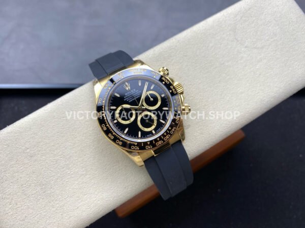 QF Factory CounterWeight Rolex Daytona 126518LN-0008 40mm Yellow Gold Oysterflex Black Dial (5) QF Factory CounterWeight Rolex Daytona 126518LN-0008 40mm Yellow Gold Oysterflex Black Dial