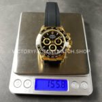 QF Factory CounterWeight Rolex Daytona 126518LN-0008 40mm Yellow Gold Oysterflex Black Dial (8) QF Factory CounterWeight Rolex Daytona 126518LN-0008 40mm Yellow Gold Oysterflex Black Dial