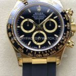 QF Factory CounterWeight Rolex Daytona 126518LN-0008 40mm Yellow Gold Oysterflex Black Dial (9) QF Factory Rolex Daytona 126518LN Oysterflex detail
