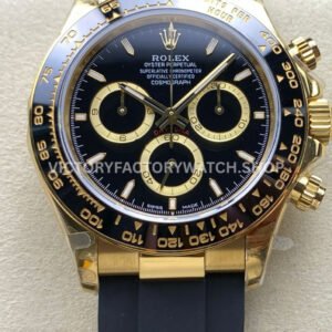 QF Factory CounterWeight Rolex Daytona 126518LN-0008 40mm Yellow Gold Oysterflex Black Dial (9) QF Factory Rolex Daytona 126518LN Oysterflex detail